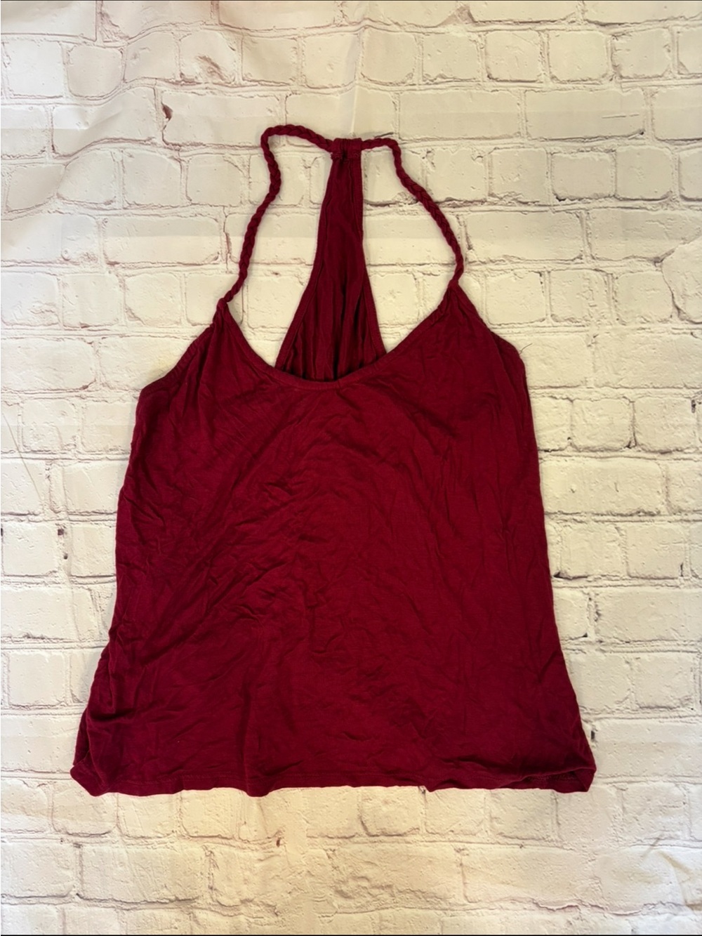 Charlotte Russe Wine Red Halter Tank Top